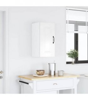vidaXL Kitchen Wall Cabinet Kalmar High Gloss White Engineered Wood — Model: 1x wall cabinet (1 door) 30 cm wide 60 cm high