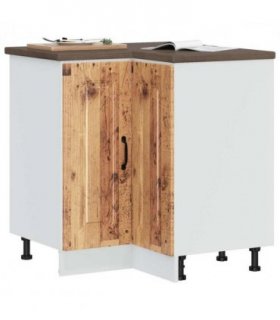vidaXL Kitchen Corner Base Cabinet Kalmar Old Wood Enginee — Model: 1x corner bottom cabinet (2 doors) 75.5 cm wide 81.5 cm high