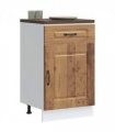 vidaXL Kitchen Base Cabinet Kalmar Old Wood Engineered Wood — Model: 1x bottom cabinet (1 door 1 drawer) 50 cm wide 81.5 cm high