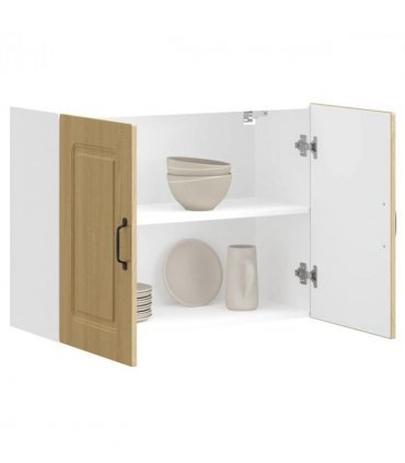 vidaXL Kitchen Wall Cabinet Kalmar Sonoma Oak Engineered Wood — Model: 1x wall cabinet (2 doors) 80 cm wide 60 cm high