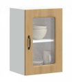 vidaXL Kitchen Wall Cabinet with Glass Door Kalmar Artisan Oak Eng — Model: 1x wall glass cabinet (1 door) 40 cm wide 60 cm high