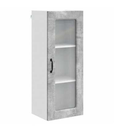 vidaXL Dishwasher Panel Kalmar Concrete Grey 40 x 31 x 100 cm — Model: 1x wall glass cabinet (1 door) 40 cm wide 100 cm high