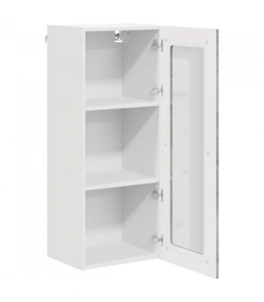 vidaXL Dishwasher Panel Kalmar Concrete Grey 40 x 31 x 100 cm — Model: 1x wall glass cabinet (1 door) 40 cm wide 100 cm high