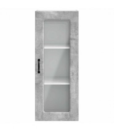 vidaXL Dishwasher Panel Kalmar Concrete Grey 40 x 31 x 100 cm — Model: 1x wall glass cabinet (1 door) 40 cm wide 100 cm high