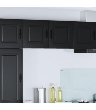 vidaXL Dishwasher Panel Kalmar Black 40 x 31 x 40 cm Engineered Wood — Model: 1x wall cabinet (1 door) 40 cm wide 40 cm high