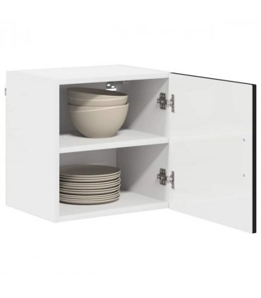 vidaXL Dishwasher Panel Kalmar Black 40 x 31 x 40 cm Engineered Wood — Model: 1x wall cabinet (1 door) 40 cm wide 40 cm high