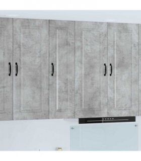 vidaXL Dishwasher Panel Kalmar Concrete Grey 30 x 31 x 100 cm — Model: 1x wall cabinet (1 door) 30 cm wide 100 cm high