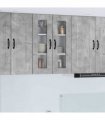 vidaXL Dishwasher Panel Kalmar Concrete Grey 60 x 31 x 80 cm — Model: 1x wall glass cabinet (2 doors) 60 cm wide 80 cm high