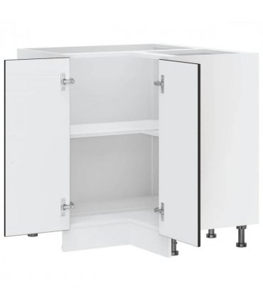 vidaXL Kitchen Corner Base Cabinet Kalmar Black Engineered — Model: 1x corner bottom cabinet (2 doors) 75.5 cm wide 81.5 cm high