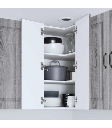 vidaXL Dishwasher Panel Kalmar Grey Sonoma 57 x 57 x 80 cm — Model: 1x wall corner cabinet 57 cm wide 80 cm high