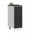 vidaXL Kitchen Base Cabinet Kalmar Black Engineered Wood — Model: 1x bottom cabinet (1 door 1 drawer) 30 cm wide 81.5 cm high