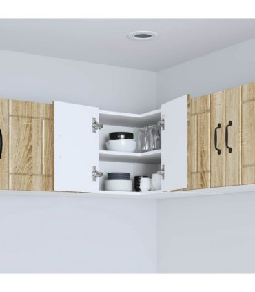 vidaXL Wall Corner Cabinet LUCCA Sonoma Oak 57 x 57 x 40 cm — Model: 1x wall corner cabinet