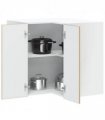 vidaXL Kitchen Wall Corner Cabinet Lucca Artisan O — Colour: concrete grey, Size: 57 x 57 x 60 cm, Model: 1x wall corner cabinet