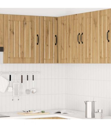 vidaXL Kitchen Wall Corner Cabinet Lucca Artisan O — Colour: concrete grey, Size: 57 x 57 x 60 cm, Model: 1x wall corner cabinet