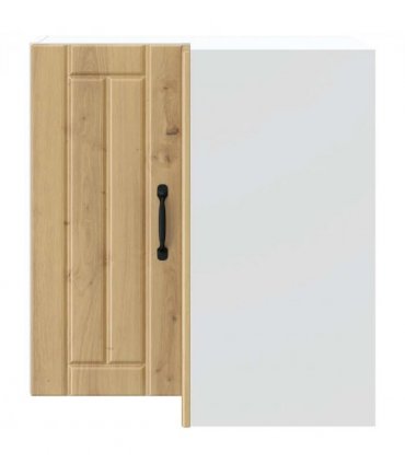 vidaXL Kitchen Wall Corner Cabinet Lucca Artisan O — Colour: concrete grey, Size: 57 x 57 x 60 cm, Model: 1x wall corner cabinet
