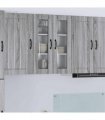 vidaXL Wall Glass Cabinet LUCCA Grey Sonoma 60 x 31 x 80 cm — Model: 1x wall glass cabinet (2 doors)