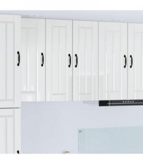 vidaXL Wall Cabinet LUCCA 2 pcs High Gloss White 30 x 31 x 80 cm — Model: 2x wall cabinet (1 door)