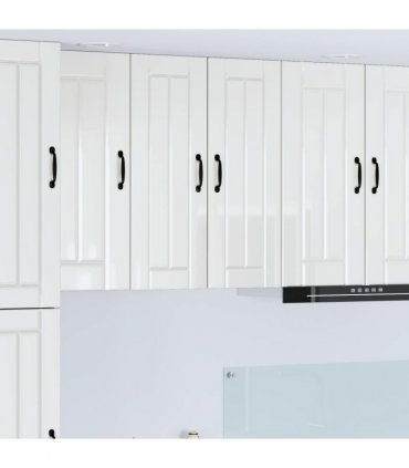 vidaXL Wall Cabinet LUCCA 2 pcs High Gloss White 30 x 31 x 80 cm — Model: 2x wall cabinet (1 door)