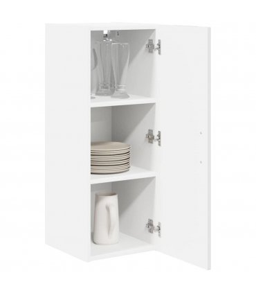 vidaXL Wall Cabinet LUCCA 2 pcs High Gloss White 30 x 31 x 80 cm — Model: 2x wall cabinet (1 door)