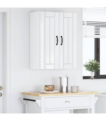 vidaXL Wall Cabinet LUCCA 2 pcs High Gloss White 30 x 31 x 80 cm — Model: 2x wall cabinet (1 door)