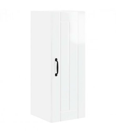 vidaXL Wall Cabinet LUCCA 2 pcs High Gloss White 30 x 31 x 80 cm — Model: 2x wall cabinet (1 door)