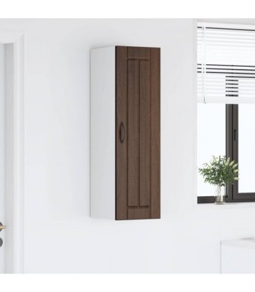 vidaXL Wall Cabinet LUCCA Brown Oak 30 x 31 x 100 cm Engineered Wood — Model: 1x wall cabinet (1 door)