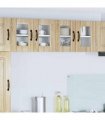 vidaXL Wall Glass Cabinet LUCCA Sonoma Oak 60 x 31 x 40 cm — Model: 1x wall glass cabinet (2 doors)