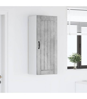 vidaXL Wall Cabinet LUCCA Concrete Grey 40 x 31 x 100 cm — Model: 1x wall cabinet (1 door)