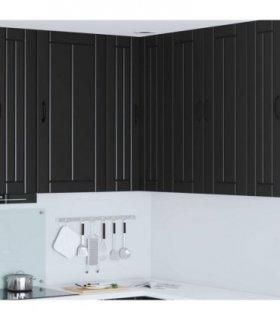 vidaXL Wall Corner Cabinet LUCCA Black 57 x 57 x 100 cm — Model: 1x wall corner cabinet