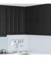 vidaXL Wall Corner Cabinet LUCCA Black 57 x 57 x 100 cm — Model: 1x wall corner cabinet