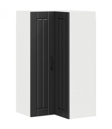 vidaXL Wall Corner Cabinet LUCCA Black 57 x 57 x 100 cm — Model: 1x wall corner cabinet
