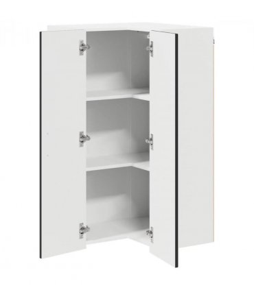 vidaXL Wall Corner Cabinet LUCCA Black 57 x 57 x 100 cm — Model: 1x wall corner cabinet