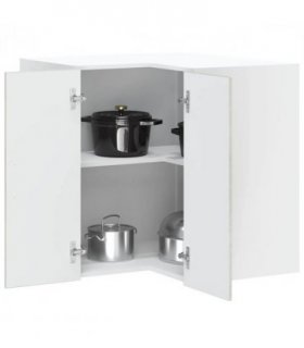 vidaXL Kitchen Wall Corner Cabinet Lucca Concrete Grey Engineered Wood — Size: 57 x 57 x 60 cm, Model: 1x wall corner cabinet