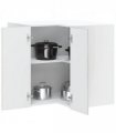 vidaXL Kitchen Wall Corner Cabinet Lucca Concrete Grey Engineered Wood — Size: 57 x 57 x 60 cm, Model: 1x wall corner cabinet