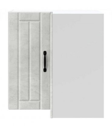 vidaXL Kitchen Wall Corner Cabinet Lucca Concrete Grey Engineered Wood — Size: 57 x 57 x 60 cm, Model: 1x wall corner cabinet