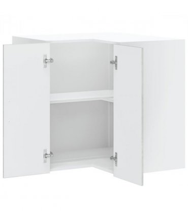 vidaXL Kitchen Wall Corner Cabinet Lucca Concrete Grey Engineered Wood — Size: 57 x 57 x 60 cm, Model: 1x wall corner cabinet