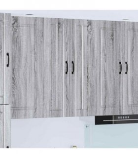vidaXL Wall Cabinet LUCCA Grey Sonoma 60 x 31 x 100 cm Engineered Wood — Model: 1x wall cabinet (2 doors)