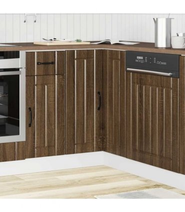 vidaXL Kitchen Cor — Colour: concrete grey, Size: 75.5 x 75.5 x 81.5 cm, Model: 1x corner bottom cabinet (2 doors) — V0672053692