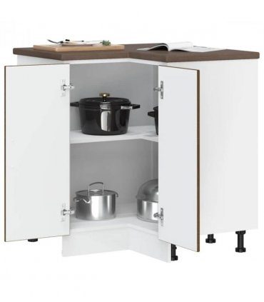 vidaXL Kitchen Cor — Colour: concrete grey, Size: 75.5 x 75.5 x 81.5 cm, Model: 1x corner bottom cabinet (2 doors) — V0672053692