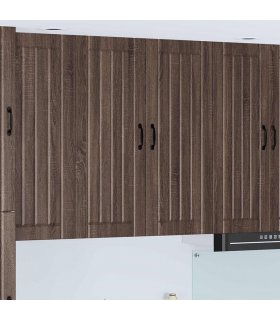 vidaXL Wall Cabinet LUCCA Brown Oak 80 x 31 x 100 cm Engineered Wood — Model: 1x wall cabinet (2 doors)