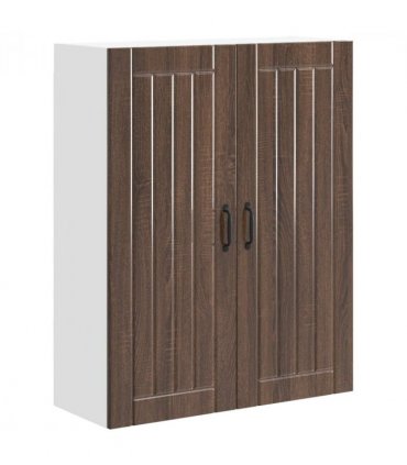 vidaXL Wall Cabinet LUCCA Brown Oak 80 x 31 x 100 cm Engineered Wood — Model: 1x wall cabinet (2 doors)