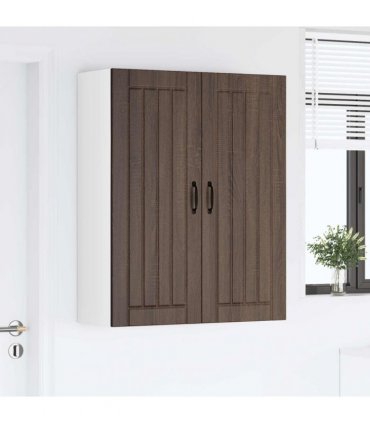 vidaXL Wall Cabinet LUCCA Brown Oak 80 x 31 x 100 cm Engineered Wood — Model: 1x wall cabinet (2 doors)