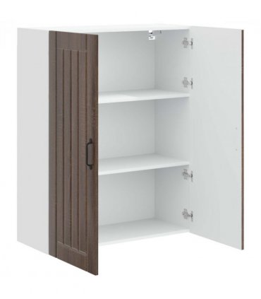 vidaXL Wall Cabinet LUCCA Brown Oak 80 x 31 x 100 cm Engineered Wood — Model: 1x wall cabinet (2 doors)