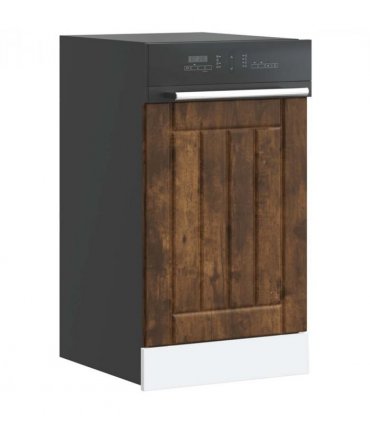 vidaXL Dishwasher Panel Lucca Smoked Oak Engineered Wood — Size: 45 x 1.5 x 67 cm, Model: 1x dishwasher panel
