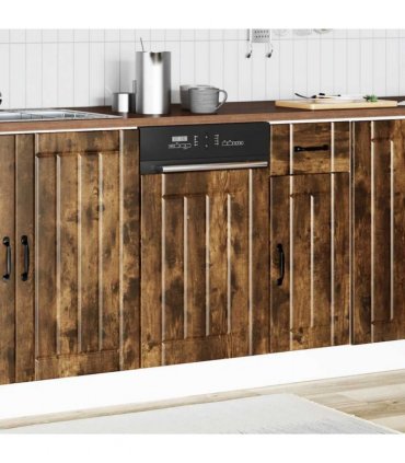 vidaXL Dishwasher Panel Lucca Smoked Oak Engineered Wood — Size: 45 x 1.5 x 67 cm, Model: 1x dishwasher panel