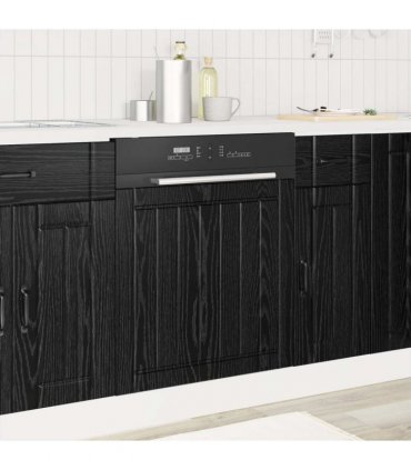 vidaXL Dishwasher Panel LUCCA Black Oak 60 x 1.5 x 57 cm — Size: 60 x 1.5 x 67 cm, Model: 1x dishwasher panel