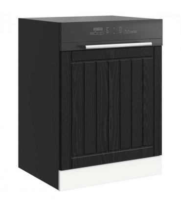 vidaXL Dishwasher Panel LUCCA Black Oak 60 x 1.5 x 57 cm — Size: 60 x 1.5 x 67 cm, Model: 1x dishwasher panel