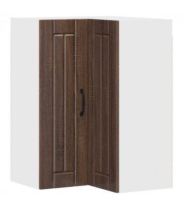 vidaXL Wall Corner Cabinet LUCCA Brown Oak 57 x 57 x 80 cm — Model: 1x wall corner cabinet