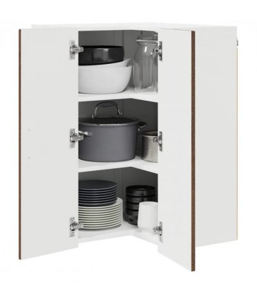 vidaXL Wall Corner Cabinet LUCCA Brown Oak 57 x 57 x 80 cm — Model: 1x wall corner cabinet
