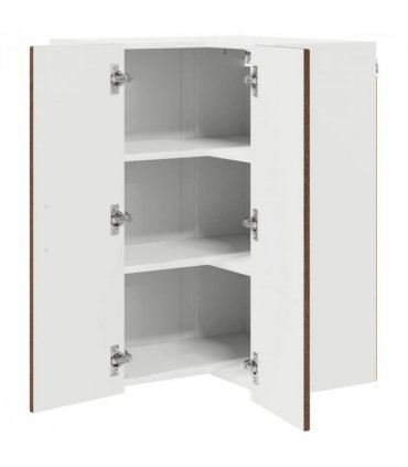 vidaXL Wall Corner Cabinet LUCCA Brown Oak 57 x 57 x 80 cm — Model: 1x wall corner cabinet